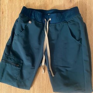 FIGS Caribbean blue jogger scrub bottoms XS